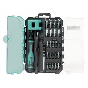 Odvijač podesivi sa kompletom od 23 različita nastavka, magnetizator/demagnetizator, pinceta