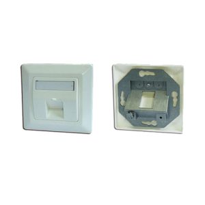 Poklopac German standard 80x80mm sa 1 slotom pod uglom, sa zastorom i labelom za označavanje