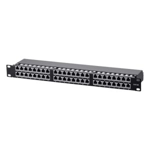 Patch panel 19"/1U sa 48 RJ-45 STP kat. 6a, dual Krone LSA & 110 IDC reglete