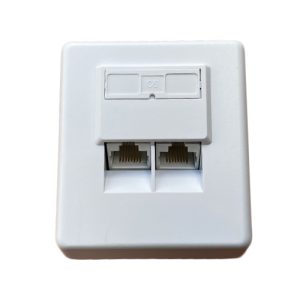 Utičnica nazidna Value pod uglom sa 2 x UTP RJ45 kat. 6 porta, dual Krone LSA & 110 IDC reglete