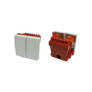 Uložak sa strujnim prekidačem, dvostruki, naizmenični dim. 45x45mm (2M)