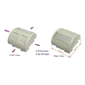 Uložak 45x45mm (2M) sa 2 slota za keystone module